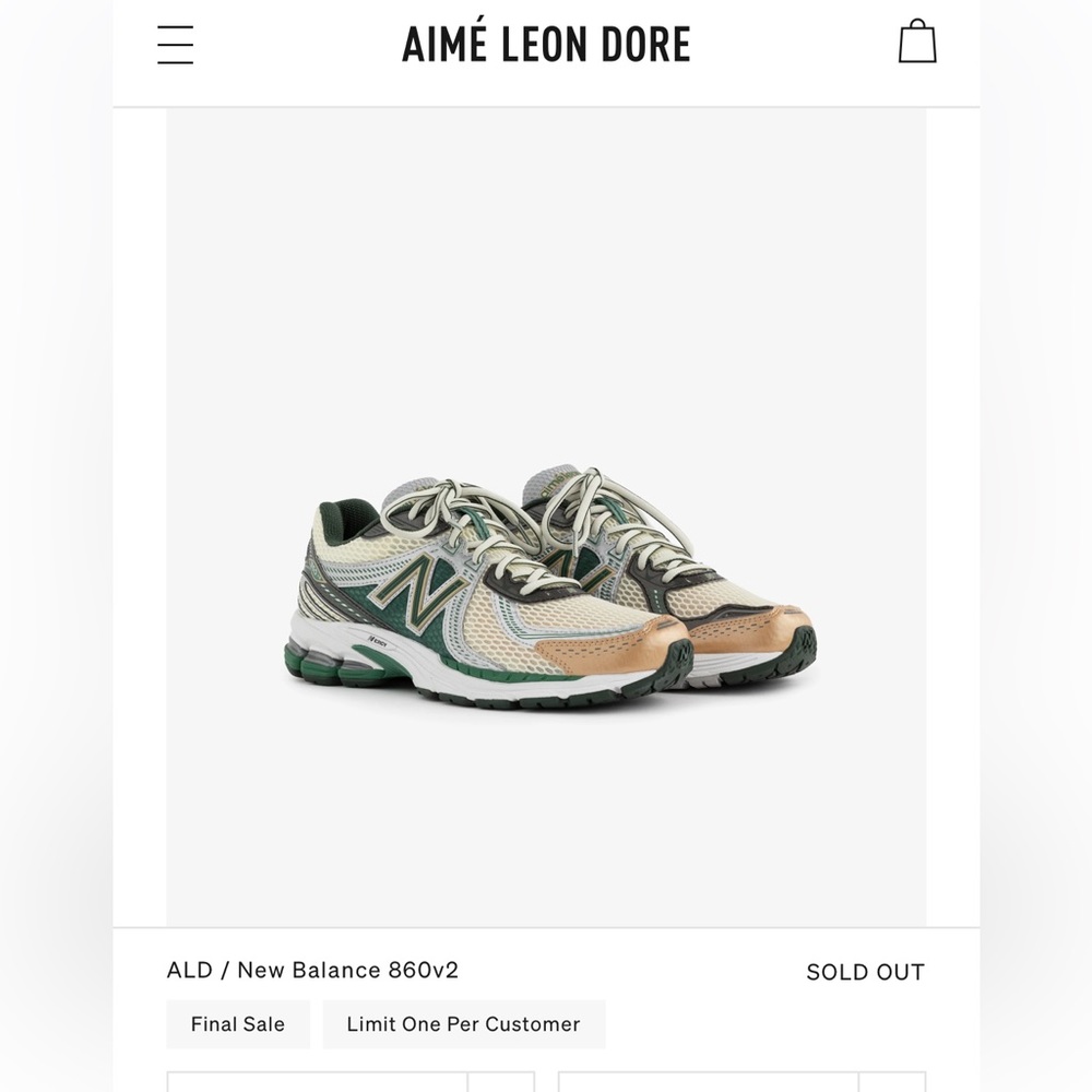 Aime Len Dore ALD / New Balance 860v2